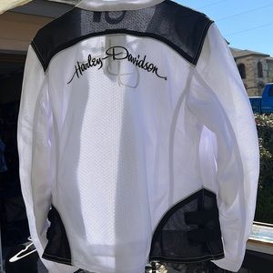 Womens Harley Davidson mesh riding jacket size L white/black